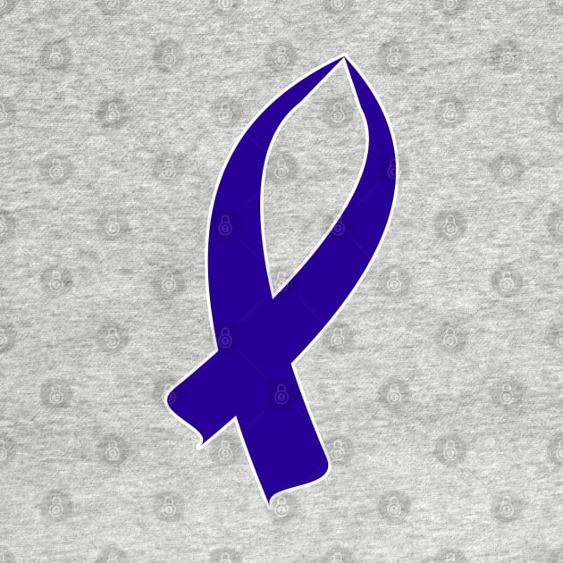 Awareness Ribbon (Dark Blue) by BlakCircleGirl